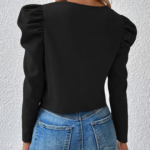 Luxe Puff Sleeve Zip up Jacket - Picture 15 of 15